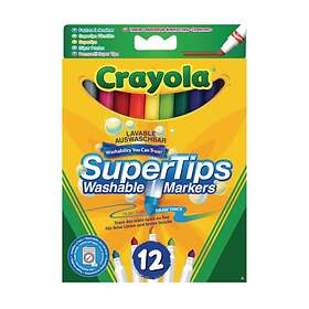 Crayola Super Tips Washable Lavable Auswashbar 12-pack
