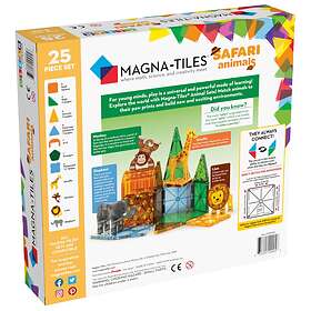 Magna-Tiles Clear Colors Safari Animals 25-Piece Set