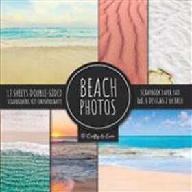 Beach Photos Scrapbook Paper Pad 8x8 Scrapbooking Kit For Papercrafts, Cardmaking, DIY Crafts, Summer Aesthetic Design, Multicolor
