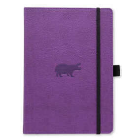 Dingbats* Wildlife A5+ Purple Hippo Notebook Dotted