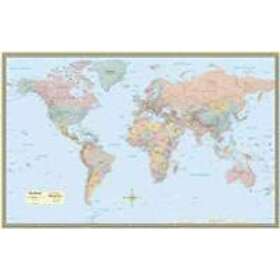 World Map Poster (32 X 50 Inches) Paper: A Quickstudy Reference