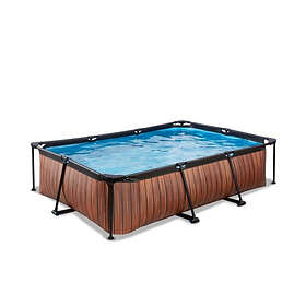 Exit Toys Pool Wood med Filterpump 220x150x60cm