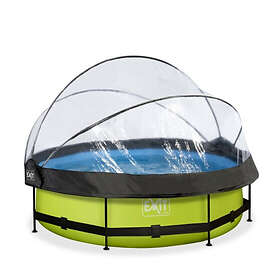 Exit Toys Pool Lime Rund med Filterpump Tak ø360x76cm