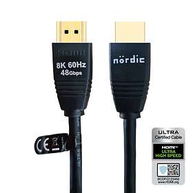 NÖRDIC 8K Certifierad 48Gbps HDMI - HDMI Ultra High Speed 2m