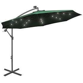 vidaXL Hängande Parasoll med LED-belysning 300cm