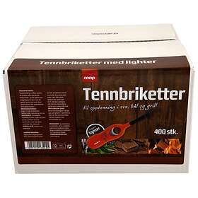 Coop Tennbriketter M/lighter 400stk
