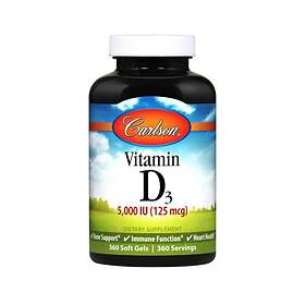 Carlson Labs Vitamin D3 5000IU 360 Capsules