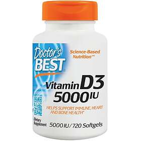Doctor's Best Vitamiini D3 5000IU 720 Kapselit