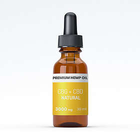 Raw Hemp Premium CBG + CBD-olja 10% 3000mg 30ml