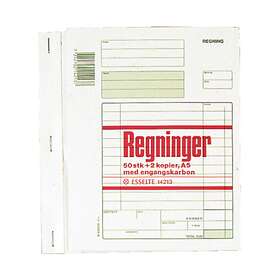 Regningsblokk A5 M/2 Kopier 3X50 Bl.Selvkop.
