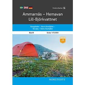 Outdoorkartan Ammarnäs Hemavan Lill-Björkvattnet : Blad 6 Skala 1:75 000