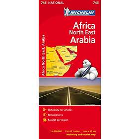 Nordöstra Afrika Michelin 745 Karta : 1:4milj
