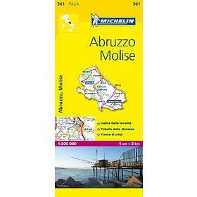 Abruzzo Molise Michelin 361 Delkarta Italien : 1:200000