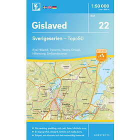 22 Gislaved Sverigeserien Topo50 : Skala 1:50 000