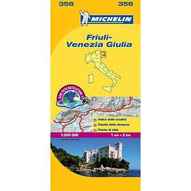 Friuli Venezia Giulia Michelin 356 Delkarta Italien : 1:200000