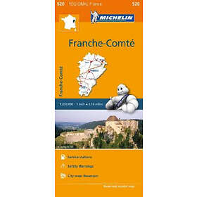Franche Comte Michelin 520 Delkarta Frankrike