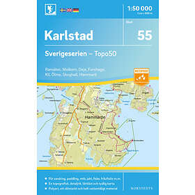 55 Karlstad Sverigeserien Topo50 : Skala 1:50 000