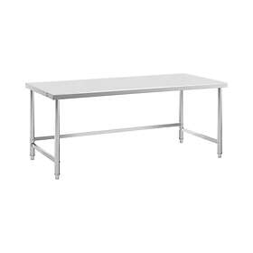 Royal Catering Stainless Steel arbetsbänk 200 x 90 cm 100kg lastkapacitet