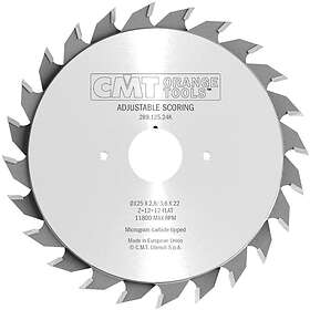 CMT Justerbar främre såg 289; 125x2,8-3,6x22; Z12; 12°