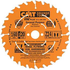 CMT Sågklinga för trä 271; 160x1.7x20; Z24; 18°