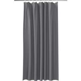 GoodHome Koros Anthracite Plain Shower Curtain (L) 180cm