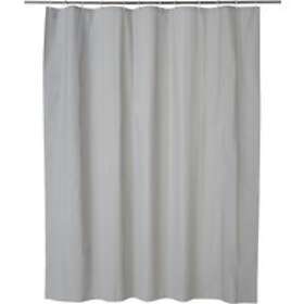 GoodHome Drina Anthracite Plain Shower Curtain (L) 200cm