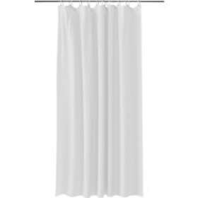 GoodHome Glomma White Plain Shower Curtain (L) 200cm