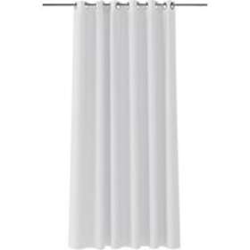 GoodHome Graphene White Plain Shower Curtain (L) 200cm