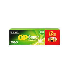 GP Batteries Super Alkaline AA-batteri, LR6, 12-pack