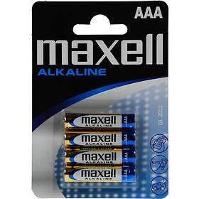 Maxell Alkaliska Batterier MN2400 (Pack-4) AAA 1,5 V