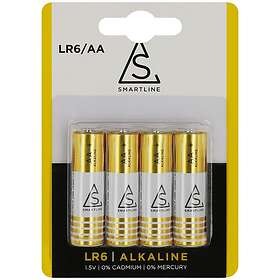AA Alkaliska Batterier R/6 1,5 V (4 uds)