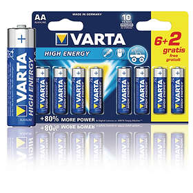 Varta Alkaliskt batteri LR6 AA 1,5V High Energy (8 pcs)