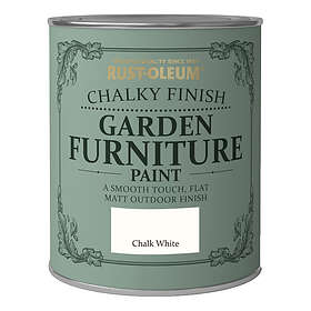 Rust-Oleum Chalky Finish Garden Furniture Paint Chalk White 750ml