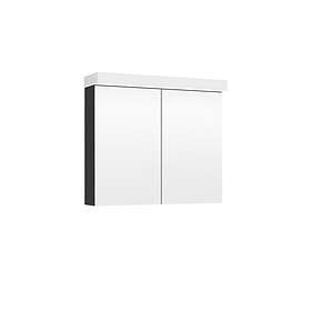 Temal Softlight spegelskåp två dörrar velvet svart Eluttaget höger 71,5x21x80cm Svart