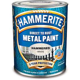 Hammerite Direct to Rust Metal Paint Hammered White 0,75L