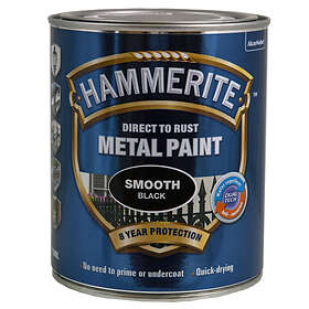 Hammerite Direct to Rust Metal Paint Smooth Black 0.75L