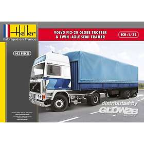 Heller Volvo F12-20 & Twin-Axle Semi trailer 1:32