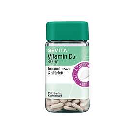 Gevita Vitamin D3 80µg 150 tabletter
