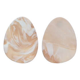 Boucles D'oreilles Gouttes Beige Rose Saumon En Acier Inoxydable - Fait Main En France