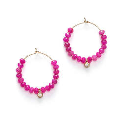 Anni Lu Boucles d'Oreilles Pump Up The Jam | Rose fuschia