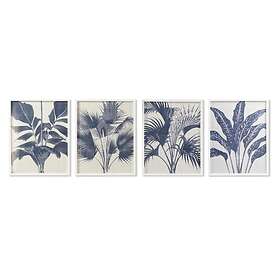 DKD Home Decor Maleri Palmer Tropisk (55 x 2,5 x 70 cm) (4 enheder)