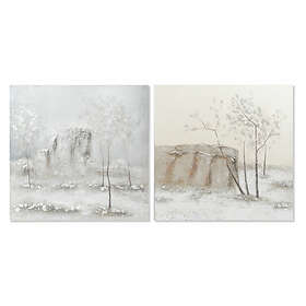 DKD Home Decor Maleri Lærred Træer (100 x 3,8 x 100 cm) (2 enheder)