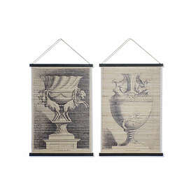 DKD Home Decor Lærred Vase (2 pcs) (60 x 2 x 90 cm)