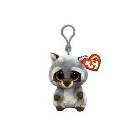 TY Beanie Boos Oakie Gray Raccoon Clip 7cm