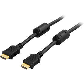 Deltaco Ferrite 18,6Gbps HDMI - HDMI High Speed with Ethernet 1m