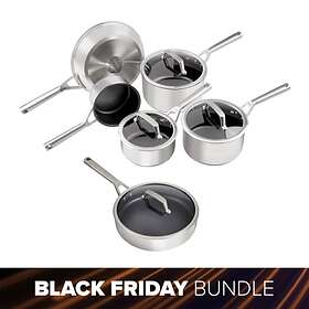 Ninja Exclusive Foodi ZeroStick Stainless Steel Cookware Bundle 6-Piece Set C6SS