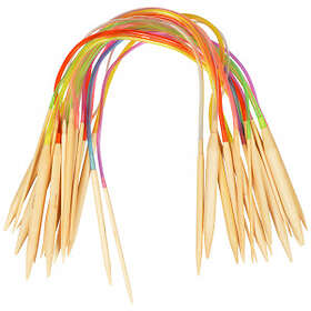 Infinity Hearts Rundstickor Set Bambu Natur/Print 40cm 2-10mm 18 sto