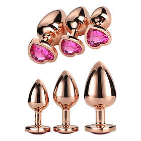 Dream Toys Gleaming Love Rose Gold Plug Set