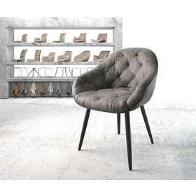 DELIFE Fauteuil Gaio-Flex gris vintage 4-pieds conique noir