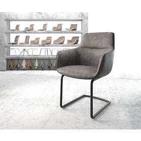 DELIFE Chaise de salle à manger Pejo-Flex anthracite vintage cantilever rond noir